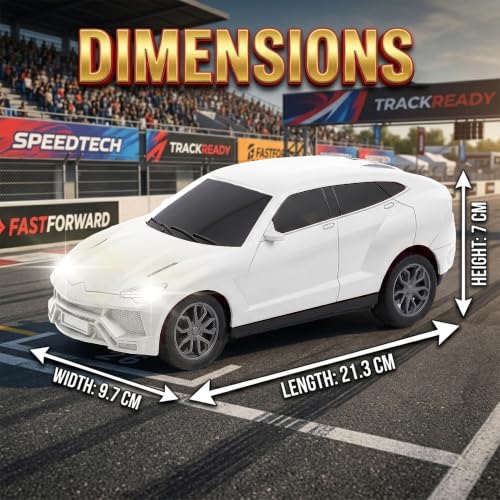 Image of Gooyo GY-448JM Rechargeable Remote Control Car Toy | White Color, Power Source: Lithium Rechargeable Battery for Car (Included) & 2xAA Battery for Remote Controller (Not Included)