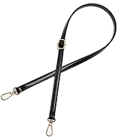 Qdfmkac Adjustable PU Leather Crossbody Purse Strap Replacement - Black Detachable Shoulder Strap for Handbags, Easy Install for Travel & Shopping