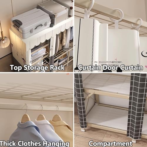 Armoire en tissu B-108x45x172 cm penderie pliable - 6