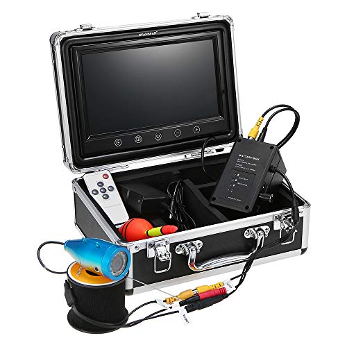 Tidyard Monitor LCD portátil de 9 polegadas grande 1000TVL à prova d'água, kit de câmera subaquátic