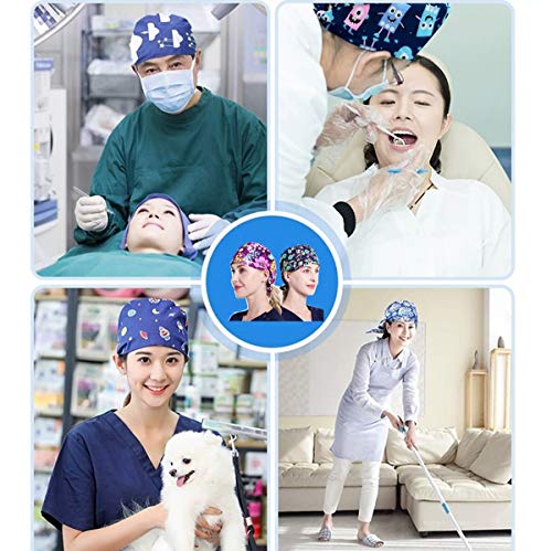 HAOKUN Working Cap with Button and Sweatband Adjustable Bouffant Hats for Women Men - Image 8