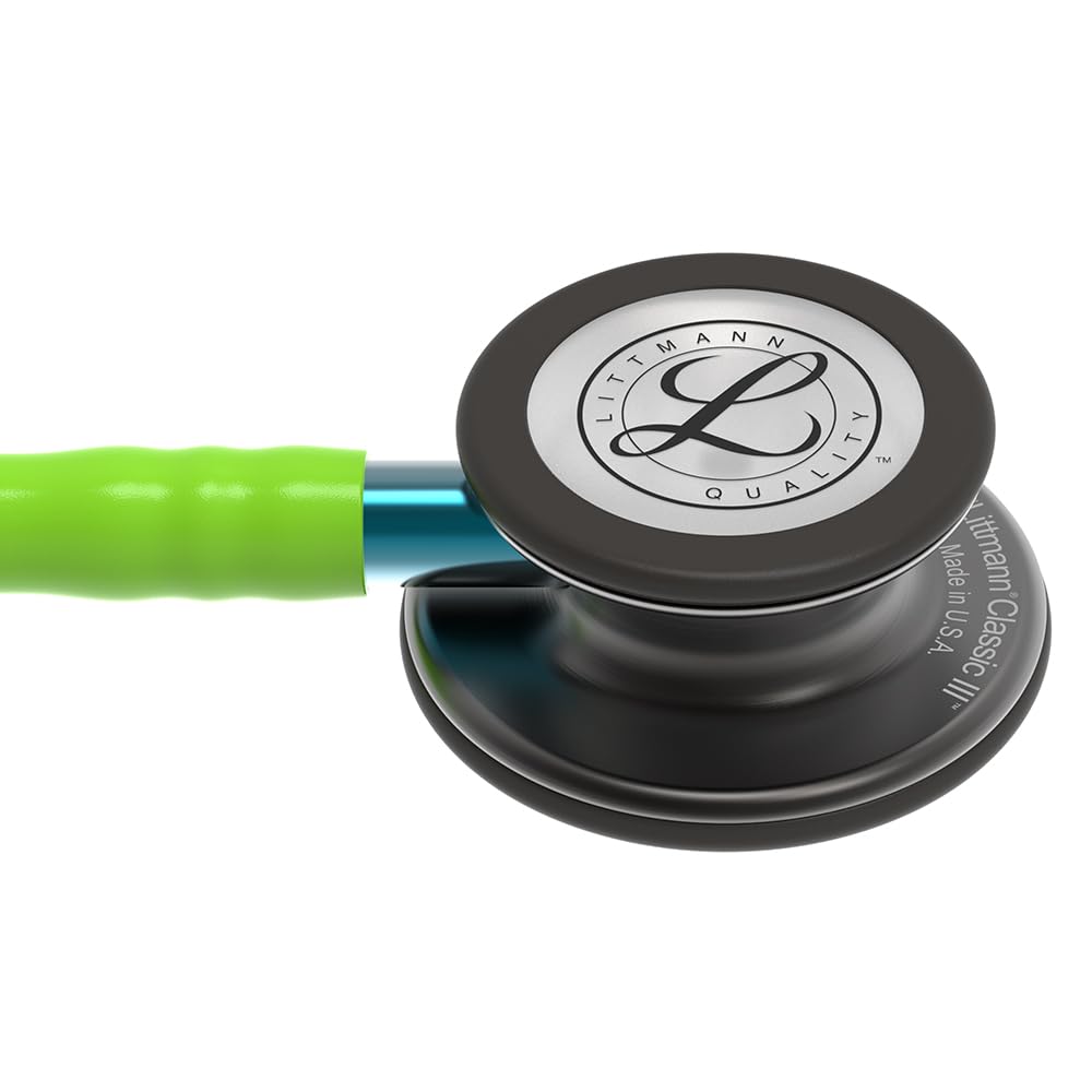 3M Littmann Classic III Estetoscopio con Grabado Gratuito y Linterna Pupilar de Regalo (Limón/Smoke Edition/Blue Stem)