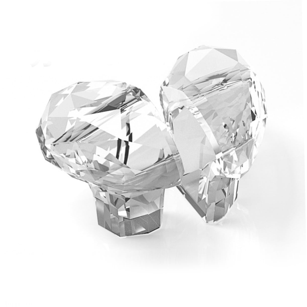 Angoily 2PCS Heart Shaped Toilet Tank Button, Toilet Flush Button, Press Flush Replacement for Home Bathroom - Image 3