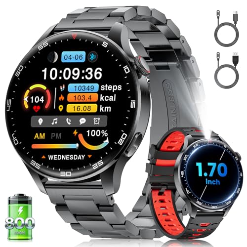 CHOOSETIME 1.7" Large HD Screen Smart Watch Bluetooth Call,