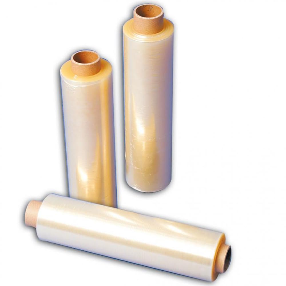 4 Stück Hygostar Frischhaltefolie PE | Cutterbox, transparent, B: 30cm, L: 30000cm, 10my, Frischhaltefolie, Lebensmittelfolie, Handstretchfolie