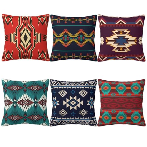 AIFAAFIIA 18x18 Inch Plush Throw Pillow Covers Set of 6,