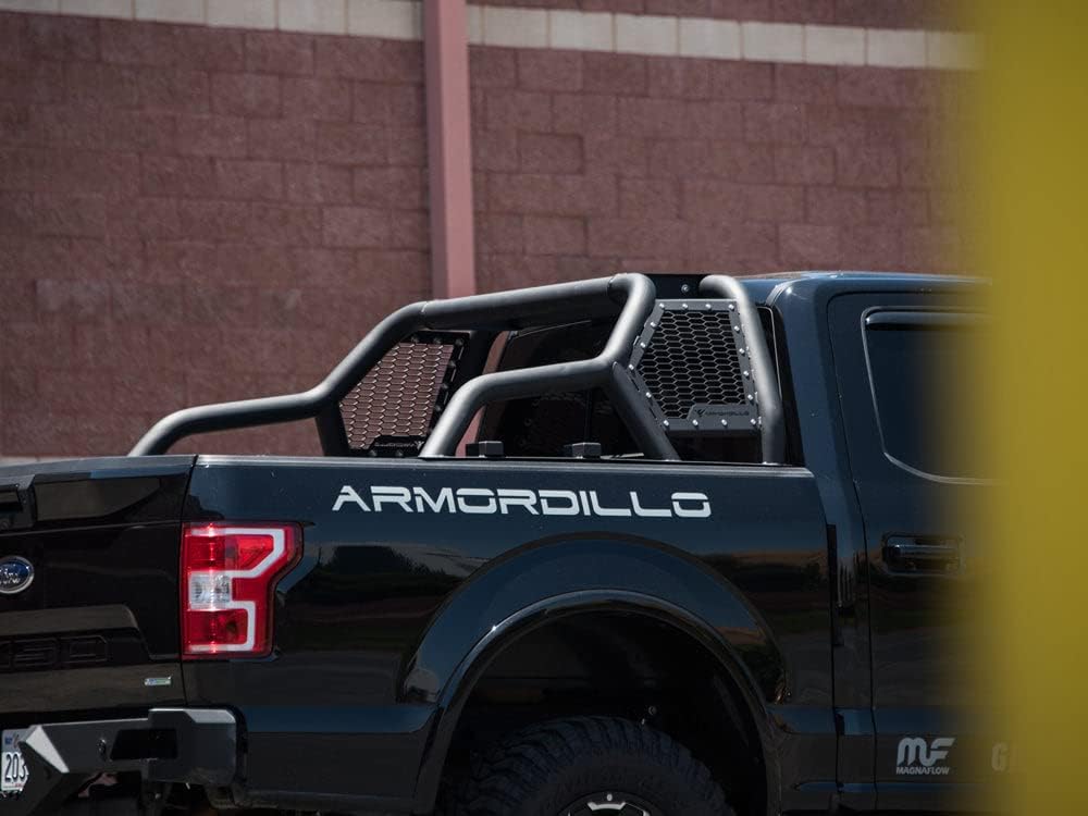 Armordillo USA 8710944 CR1 Modular Adjustable Chase Rack Roll Bar - Matte Black Fits Full Size Pickup Truck