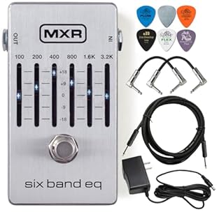 The MXR Six Band EQ covers all the essential guitar frequencies Upgraded noise-reduction circuitry True bypass switching Brighter LEDs for increased visibility Lightweight aluminium housing.Includes Tonebird 9v power supply with 1500 mAh to power 10 ...