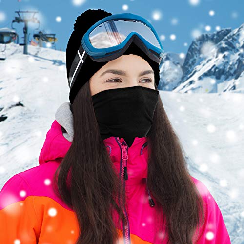 3 Pieces Kids Balaclava Hat Winter Ski Face Covering Windproof Thermal Neck Warmer Gaiter For Cold Weather Outdoor Sports (Black, Gray, Navy Blue) #TOP6