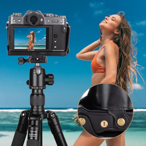 kinokoo Housse pour Fujifilm XT10 T20 XT30 XT30 II XT30 III, étui de Protection en Cuir PU Fuji X-T30 III X-T30 II X-T30 X-T20 X-T10 avec Objectif 16-50 mm et 18-55 mm - avec bandoulière - Noir – vue 6
