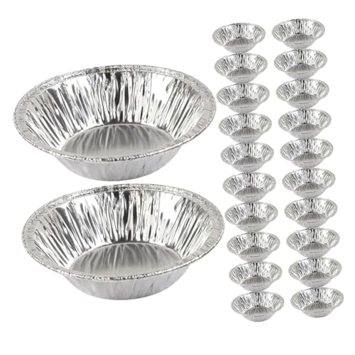 SOIMISS 300 piezas Moldes Redondos de Aluminio para Tartaletas Bandejas Resistentes para Hornear Tartas de Huevo Moldes Tartas para Cocina y Repostería