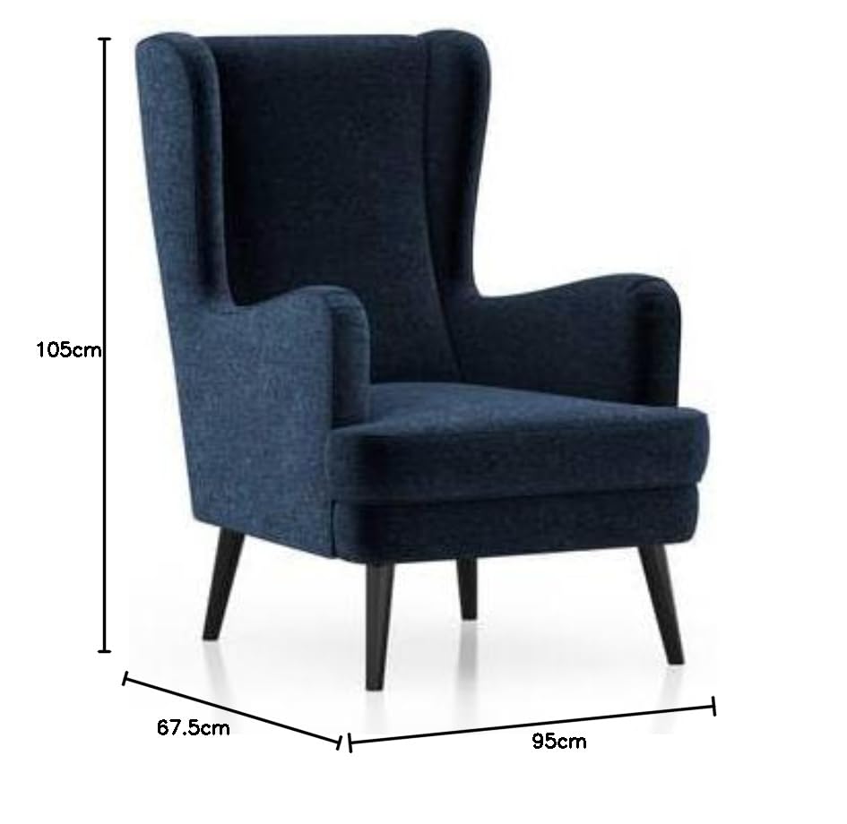 Image of Lakdi The Furniture Wingback Lounge Chair for Living Room with Premium Fabric, High-Density Cushion & Soft Padded Seating, Modern Comfortable Armchair | 5 Years Warranty | Free Assembly - 15185144