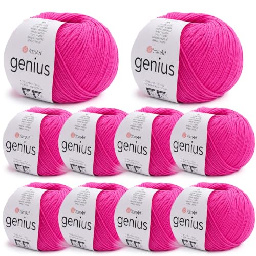 Image of YarnArt Genius Soft Cotton Blend Yarn, 10 Pack (1.76 oz / 174 Yds)