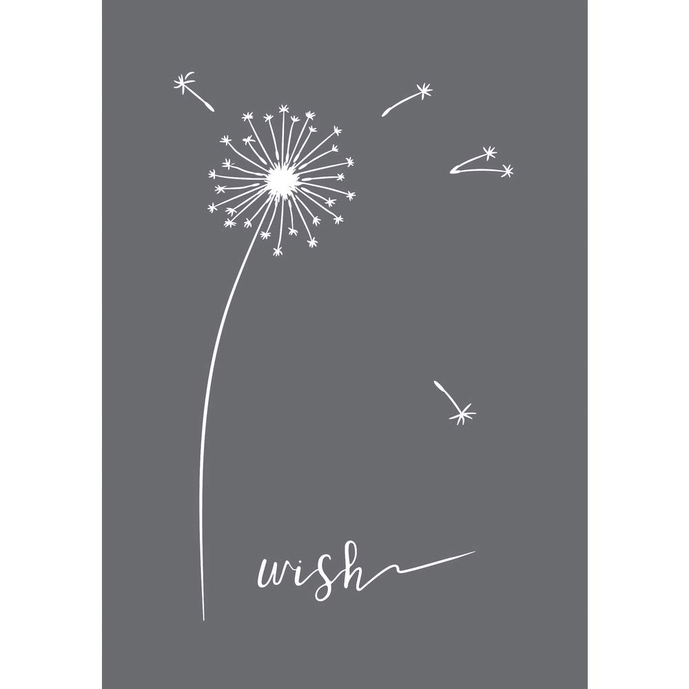 Rayher 45105000 Mask Stencil for Crafts and Painting, Reusable Silk Screen Template with Dandelion Design, Craft Squeegee Included, 14.8x21cm