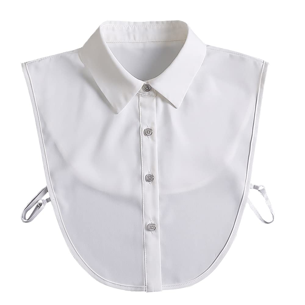 Elegtiskas Women's White Detachable Half Shirt Blouse Collar False Dickey Collar For And Girls