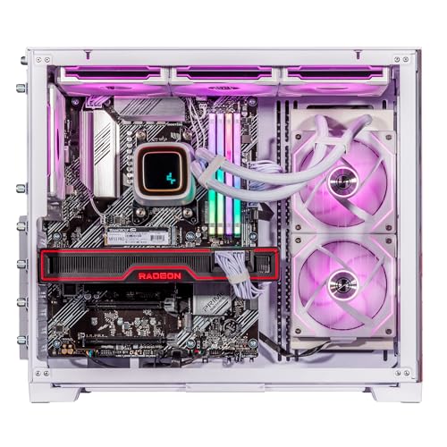 Image of Velztorm Bubble Cow Custom Built Gaming Desktop PC (AMD Ryzen 7 5700X, Radeon RX 9070 XT, 16GB DDR4, 1TB PCIe SSD, RGB Fans, 240mm AIO, 850W PSU, WiFi 5, Bluetooth 5.0, RJ-45, Win 11 Pro)