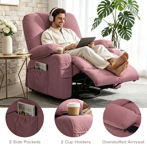 Sillón masaje plegable rosa suave miniatura 6