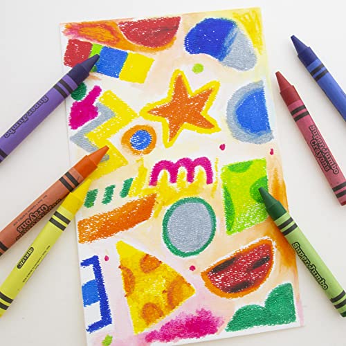 Bazic Crayons Super Jumbo 8 Color, Assorted Coloring Crayon Set, Non Toxic Drawing Crayons For School Art, Gift For Kids Artist (8/Pack), 1-Pack #TOP4