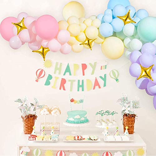 Pastel Latex Balloons 185 Pcs Assorted Macaron Balloons Garland Kit For Baby Shower Wedding Birthday Party Supplies #TOP4