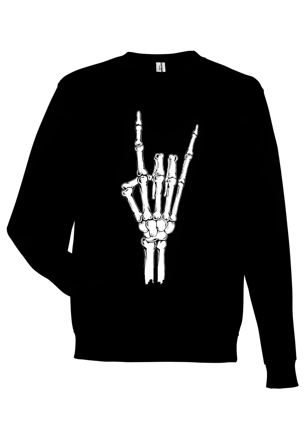 Womens Skull Graphic Sweatshirt Casual Skeleton Heavy Metal Hand Sweater