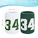 PATIKIL Sports Wristband Sweatbands for Men and Women, 2 Pcs Breathable Tennis Wrist Bands Absorbent Sweat Band Number 34 for Basketball Football Baseball Running Gym, White/Green
