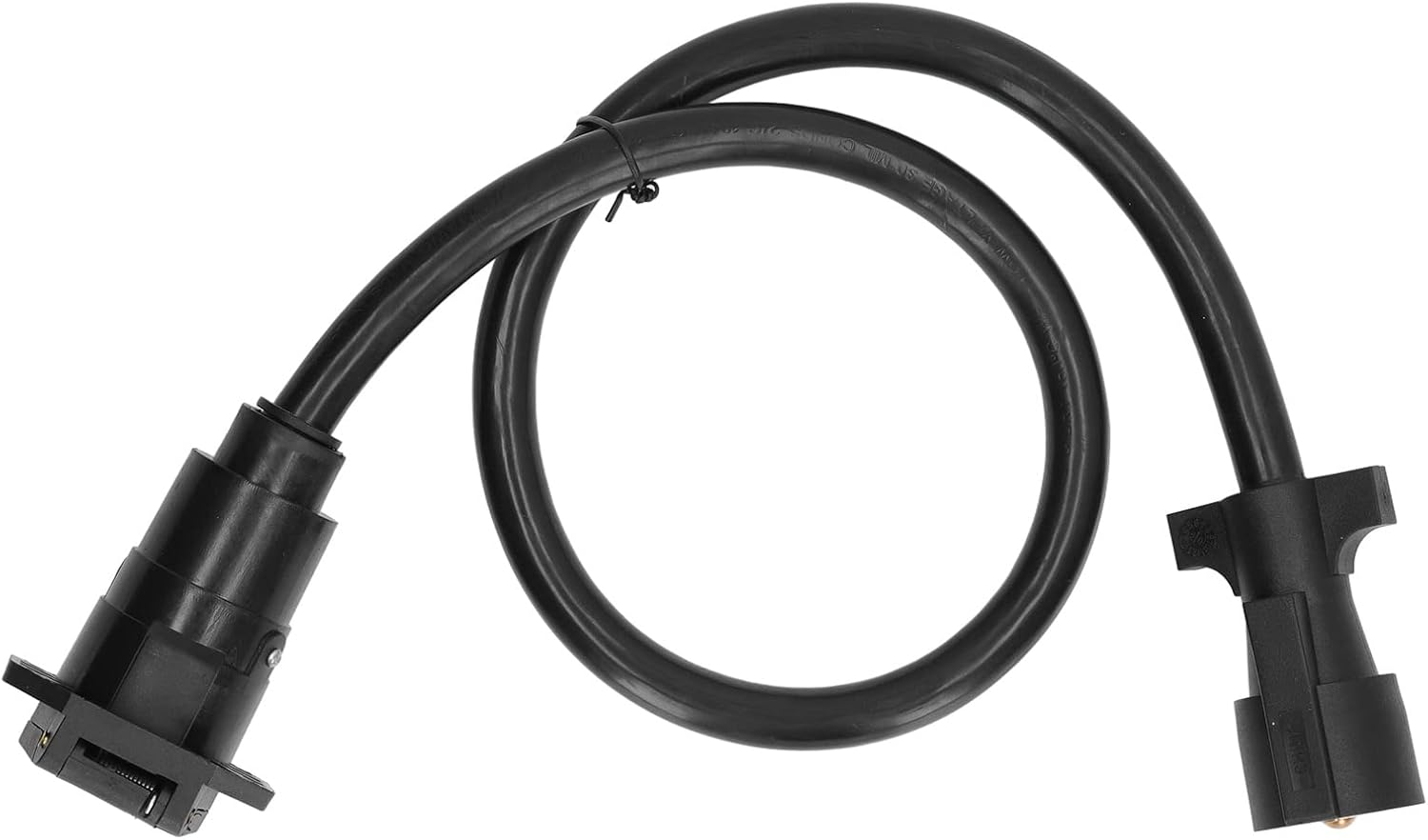 7 Way Trailer Cord Plug Inline Wire Harness Cable 2 Prongs Connector for Camper Blade Molded RV