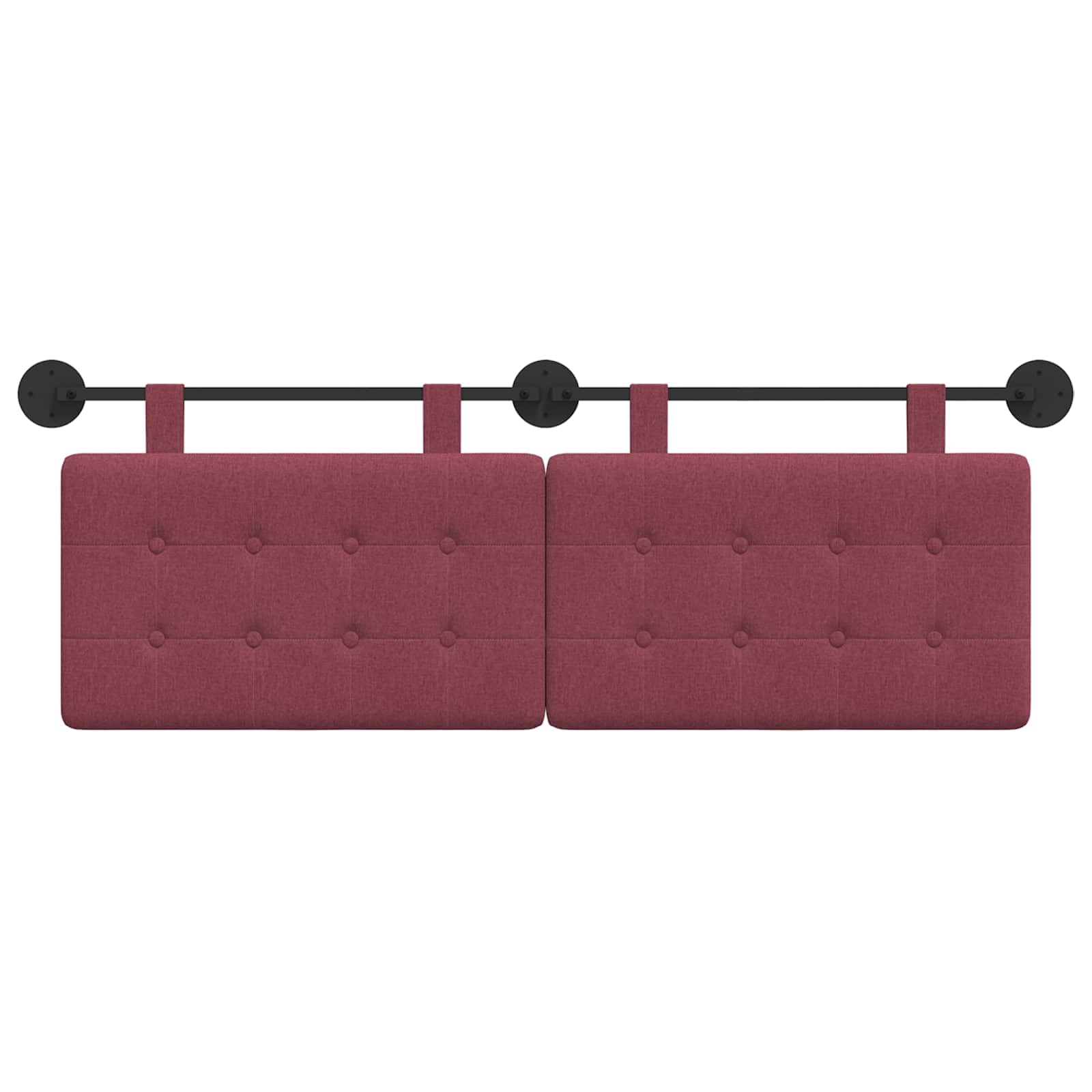 vidaXL Tête de lit Suspendue Tissu, Tête de lit Moderne rectangulaire, Design Mural, déco de Chambre Personnalisable, Meubles Gain de Place