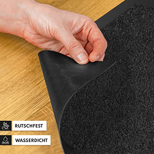 Gentle North Hochwertige Fußmatte anthrazit 40x60 groß für Innen & Außen - Schmutzfangmatte rutschfest, waschbar… – Bild 6