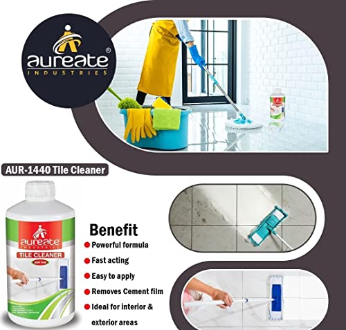 Image of Aureate Heavy Duty Fast Acting Tile, Floor & Ceramic Cleaner Removes Heavy Stains & Hardwater Marks, Lime Fragrance (2 Ltrs, Lime Fragrance)