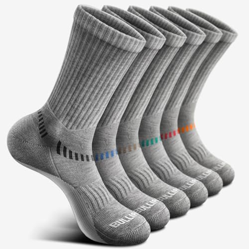 Sports Socks for Men 6Pairs, Athletic Crew Socks Cushioned For Men Excercise Running-Arch Support2
