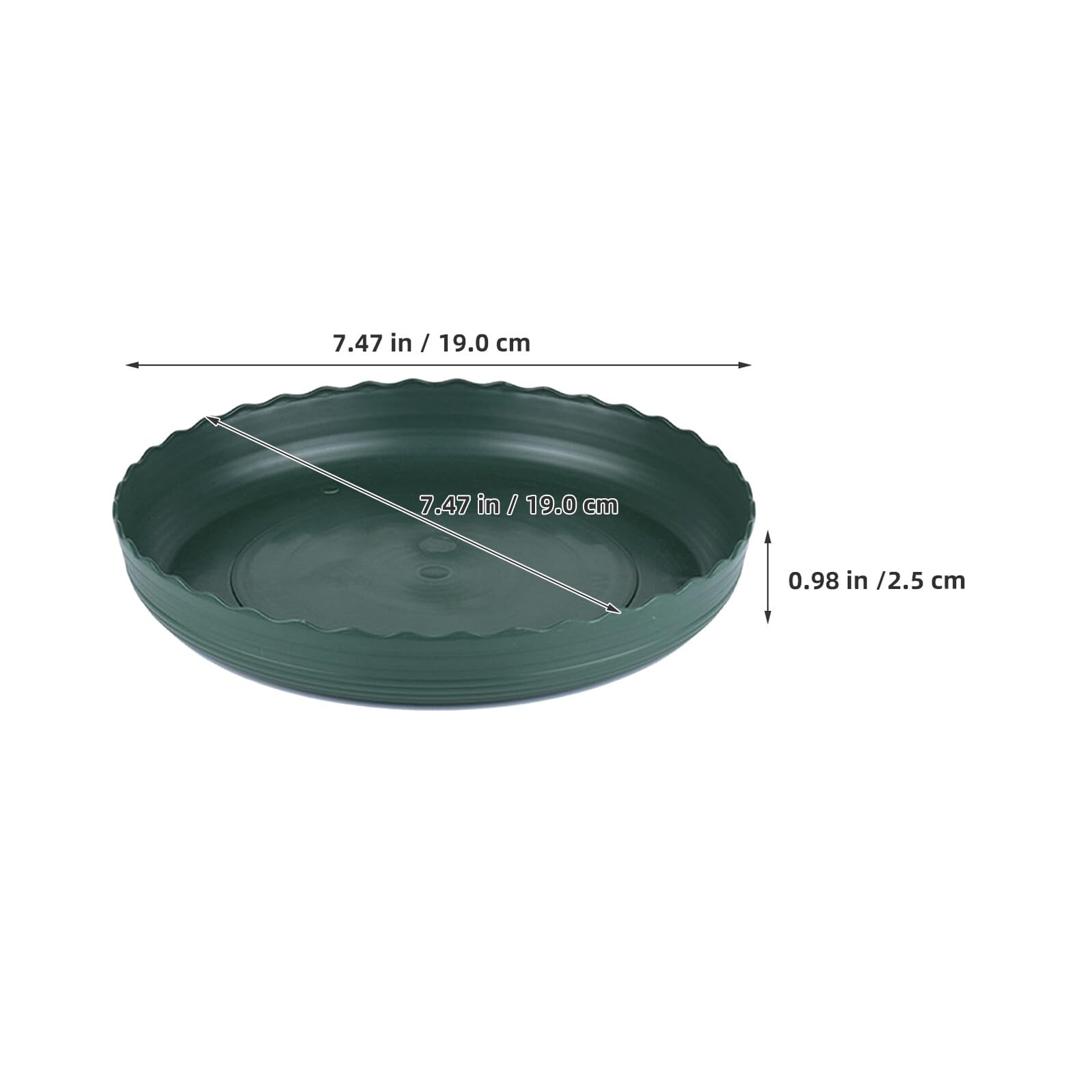 TOYANDONA Platillos para Macetas Redondos de Plástico Grueso Bandejas de Goteo Verdes 20 Unidades Base Estable y Resistente para Plantas de Interior y Exterior