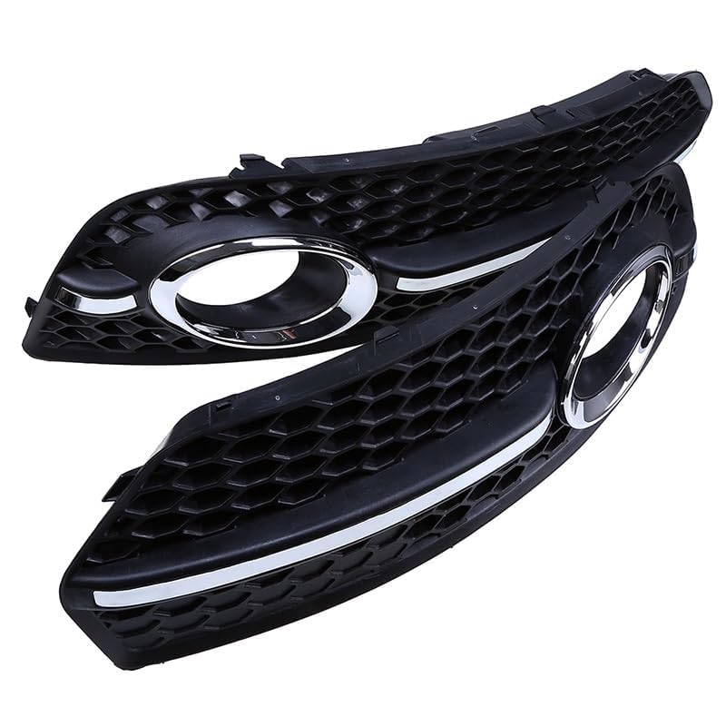2 Pezzi Griglia Fendinebbia per Auto per Audi Q5 8R MK1 Pre-facelift 2008 2009 2010 2011 2012, Griglie Fendinebbia per Paraurti Anteriore Inferiore Auto Copertura del Telaio del Fendinebbia Auto
