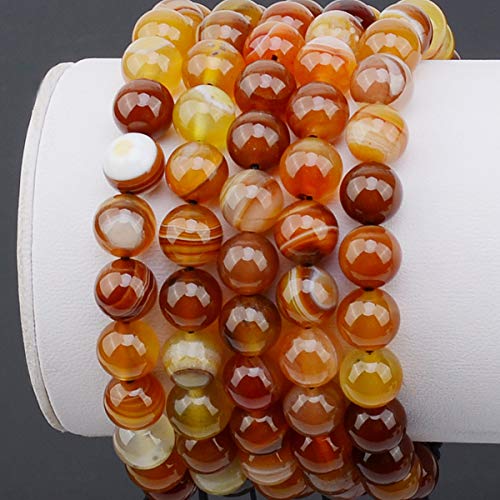 Image of Massive Beads Natural Healing Power Gemstone Crystal Beads Unisex Adjustable Macrame Bracelets 8mm