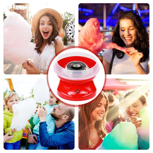 Zuckerwattemaschine, Retro Cotton Candy Machine, Zuckerwatte Maschine, Zuckerwattemaschinen Für Zuhause Mit Messlöffel, Bonbonstäbchen Aus Kunststoff, Zehn Stöcke (27 cm) – Bild 5