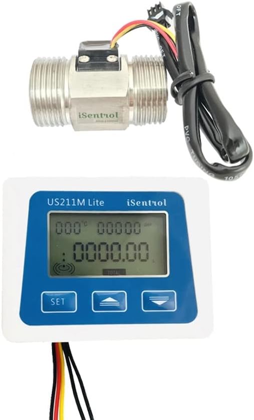 Digital Flow Meter Reader Display with Water Sensor Stainless Steel SUS304