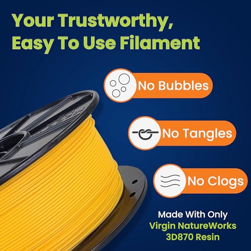 Image of PLA+ Harvest Gold, 1.75mm, 1 kg + /- 0.02mm Tolerance, Made in USA, Easy to Print and Works with Most 3D Printer Brands