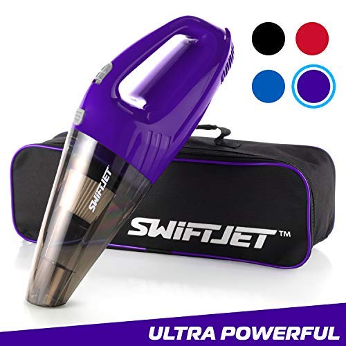 SwiftJet Car Vacuum Cleaner - New Model - High Powered 5 KPA Suction Handheld Automotive Vacuum - 12V DC 120 Watt - 14.5