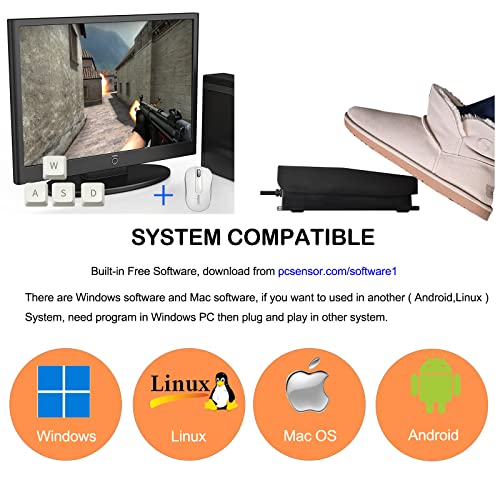 Ikkegol 2022 Upgraded Usb Foot Switch Single Pedal Optical Control Footswitch Map Mouse Keyboard Hotkey Combination Key Keypress Simulator Program Page Turner Game Transcription Hid #TOP1