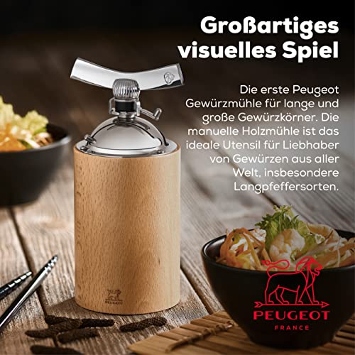 PEUGEOT - Isen 16 cm Long Pepper Mill - Classic Grind System - Made with PEFC Certified Wood - Lifetime Guaranteed Mechanism - Made in France - Natural Colour - Image 5