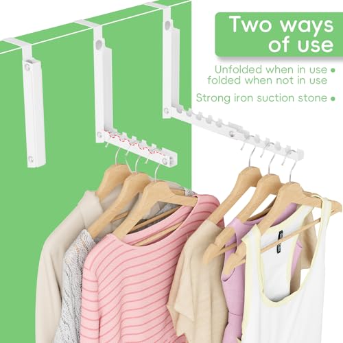 image for WLCSNG Over Door Hanger,Over the Door Clothes Hanger with 10 Ridges,Sp