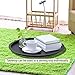 Finnhomy Folding Tray Side Table, Metal Side Table, Sofa End Table, Snack Round Table, Accent Coffee Table, Night Stands, Anti-Rust and Waterproof, Multi-use for Living Room/Bedroom/Balcony, Black