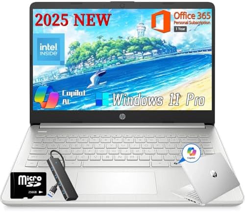 HP 2025 14 Inch Student Business Laptop, Intel Processor N150, 16...