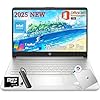 HP 2025 Laptop de negocios estudiantil de 14 pulgadas, procesador Intel N150, 16 GB de RAM, 384 GB de almacenamiento (128 GB UFS+256 GB MSD), llave de copilot, alimentado por IA, 1 año Office 365, Windows 11 Pro, plata natural, con accesorios