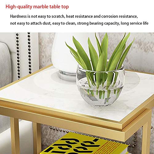 SENSEN Table Basse Salon Noir/Blanc en marbre design d'appoint moderne