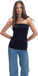 بلوزة حريمي أنبوبية بدون حمالات وبدون خياطة من المايكروفايبر لوليتا