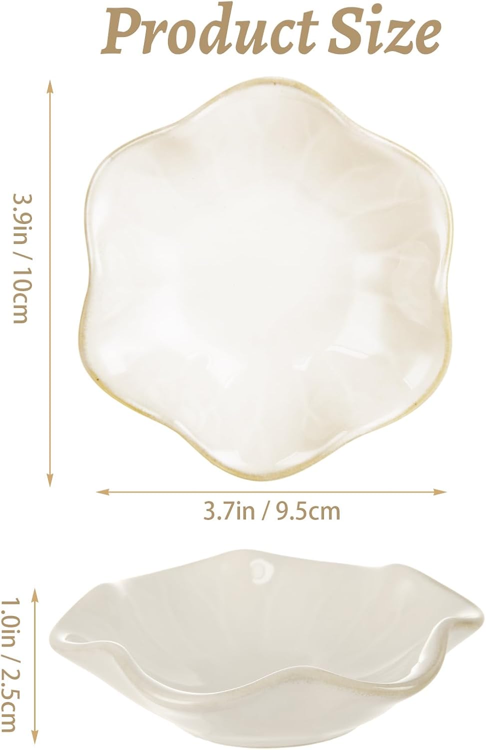 12PCS Ceramic Jewelry Dish Bulk Lotus Leaf Rinket Jewelry Tray, Ring Holder Tray with Gold Edge for Earrings Necklaces Bracelet Watch Keys