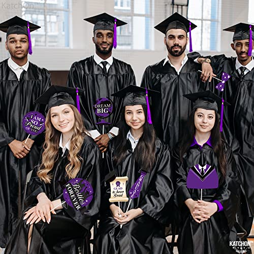 Katchon, Graduation Photo Booth Props 2023 - Xtralarge, Pack Of 36 | Black And Purple College Graduation Photo Props 2023, Graduation Decorations Class Of 2023 Photo Booth Prop | Graduation Props 2023 #TOP2