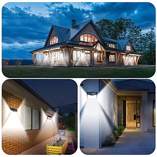 Solar Lights Outdoor 208 LED ,Solar Motion Lights Outdoor,3 Optional Modes Wireless Motion Sensor Light with 270°Wide Angle, IP65 Waterproof, Easy-to-Install Garden, Front Door, Yard, Garage-2Pack