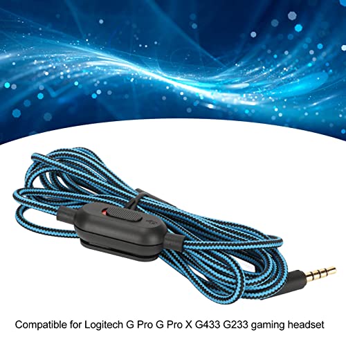 Replacement Audio Aux Cord for G Pro G Pro X, G433, G233 Gaming Headset, Cable Aux Cord Replacement with Inline Mute - Image 2