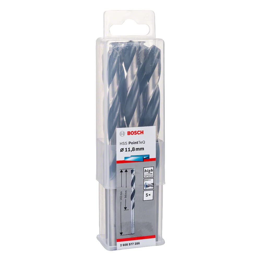 Bosch HSS PointTeQ Drill Bit 11.8mm Pack of 5